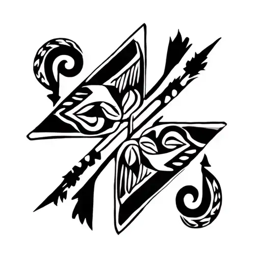 Drawing Mixing Breton And Basque Maasai Symbols
