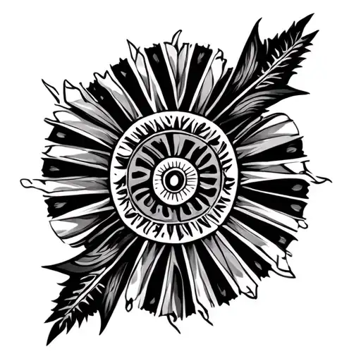 Drawing Mixing Breton And Basque Masai Symbols And Brittany