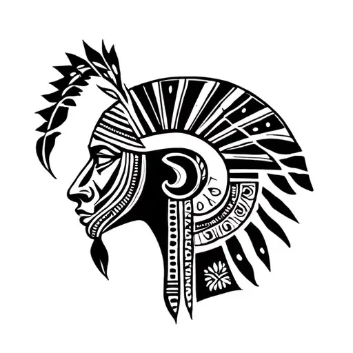 Drawing Mixing Breton And Basque Maasai Symbols In Profile