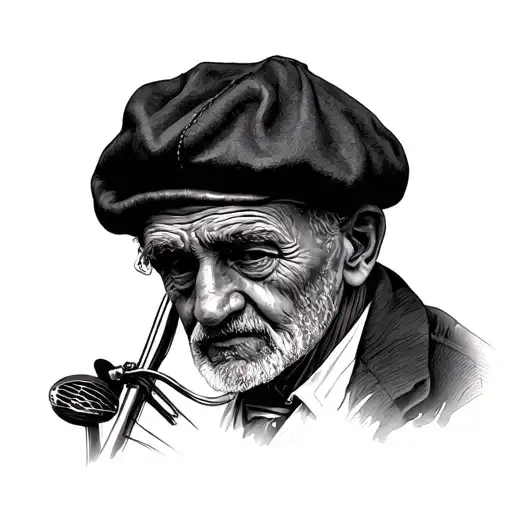 An Old Yeye Bicycle For Men With Old Men's Beret To Honor My Grandparents Who Have Died