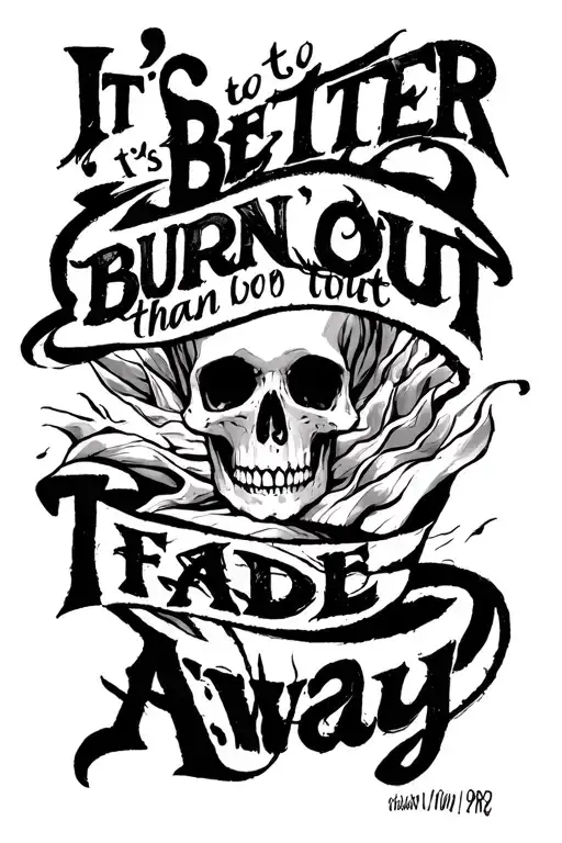 Its Better To Burn Out Than Fade Away