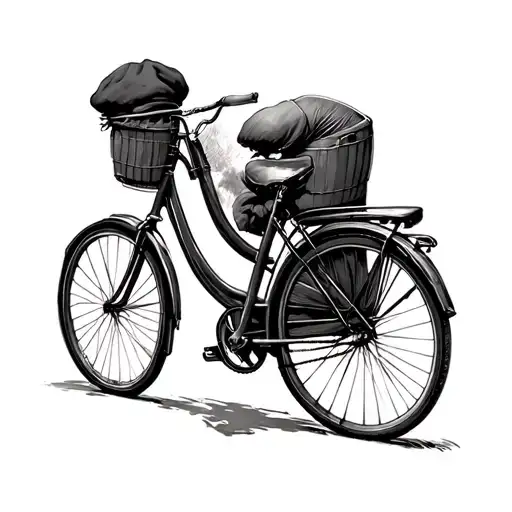 An Old Yeye Bicycle With Old Men's Beret To Honor My Grandparents Who Have Died