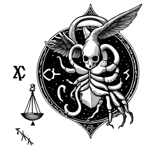 Libra And Cancer Zodiac Symbol