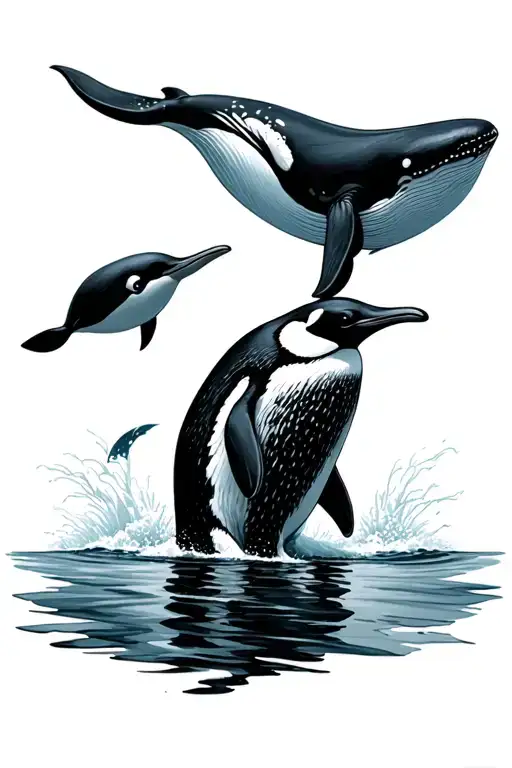 Penguin And Whale
