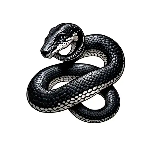 Dark Black Snake That Covers Entire Forearm