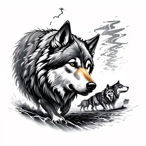 Wolf Pack Running Away From A Tornado Sucking Lyrics From Voices In My Head