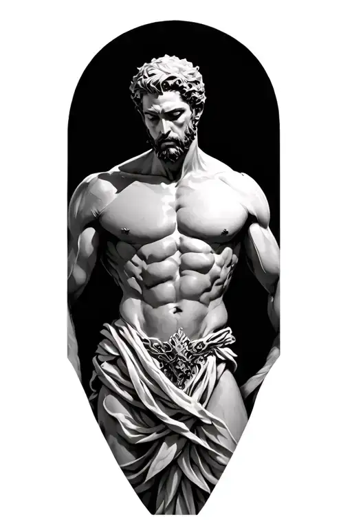 Prometheus Looking Down From Above Full Body