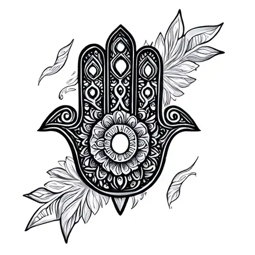 Hamsa Symbol Integrated
