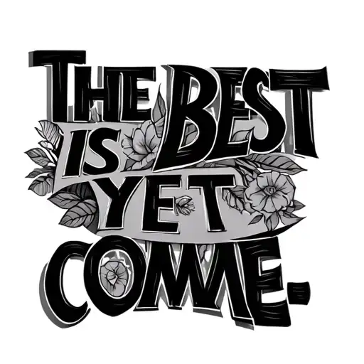 Fine Line Tattoo That Says The Best Is Yet To Come