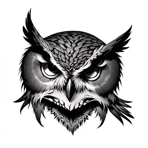 Kopf And Owl With Deathly Death