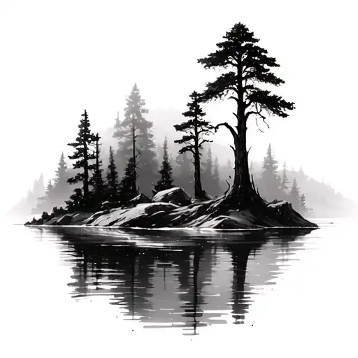Cypress Trees In Water