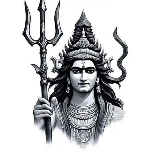 Cosmic Shiva With Trident