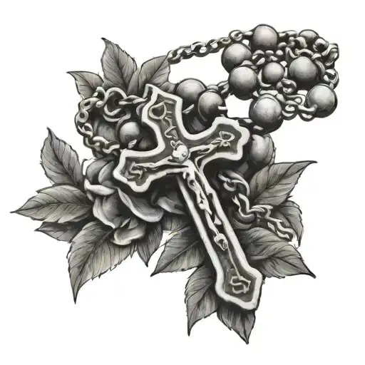 Rosary And Message Written
