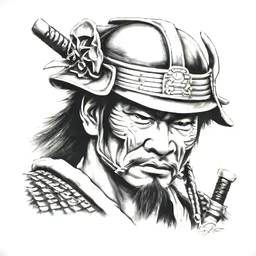 Samurai Realistic Portrait