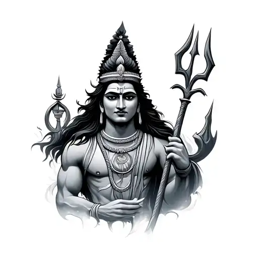 Cosmic Shiva With Trident