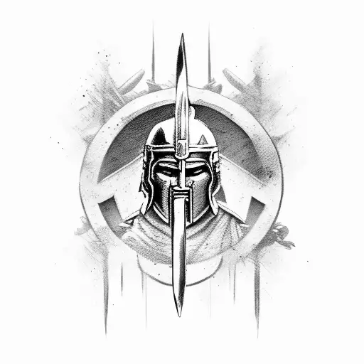 Spartan Warrior By A Lake