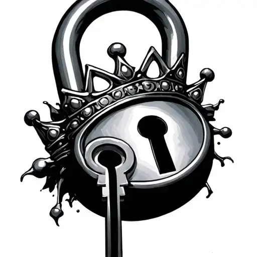 A Padlock With A Crown And The Keyhole Are The Noi Gender Symbol