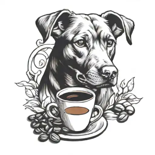 Dog With Coffee Beans