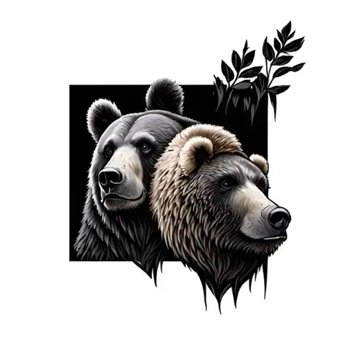 Brothers Older And Younger Bear Head