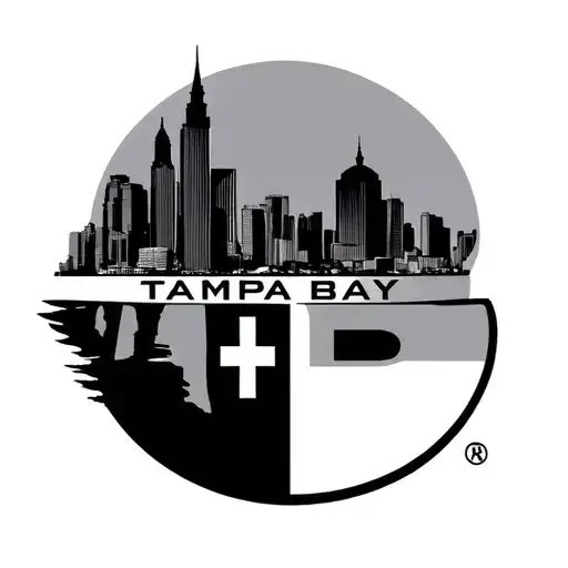 Tampa Bay Tb Logo With City Skyline