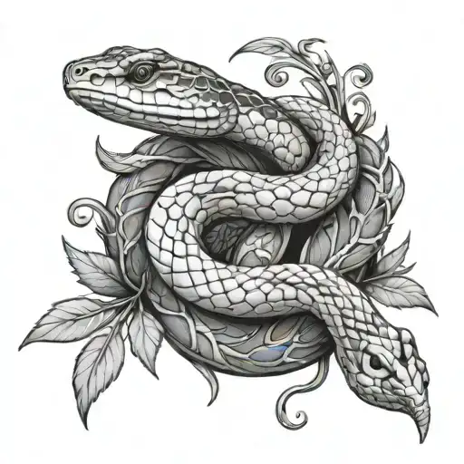 Snake Wrapping Vines Wrapped