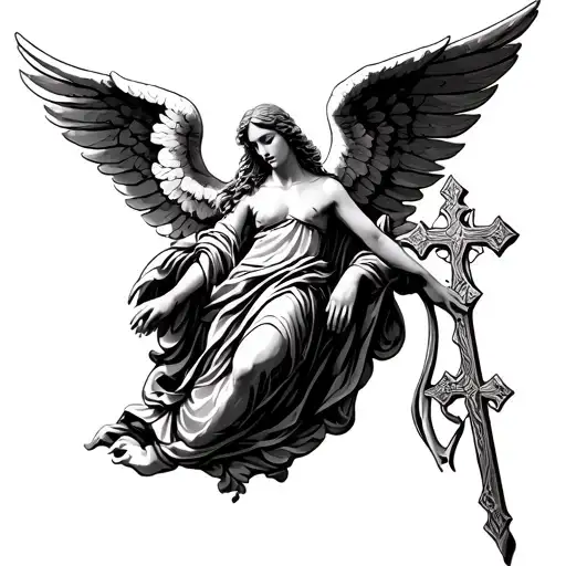 Angelic Figure With A Cross