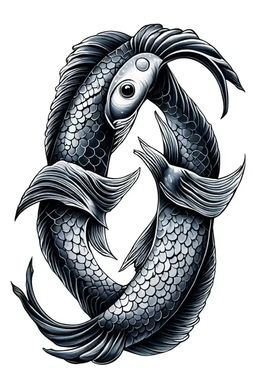 Pisces Symbol Intertwined