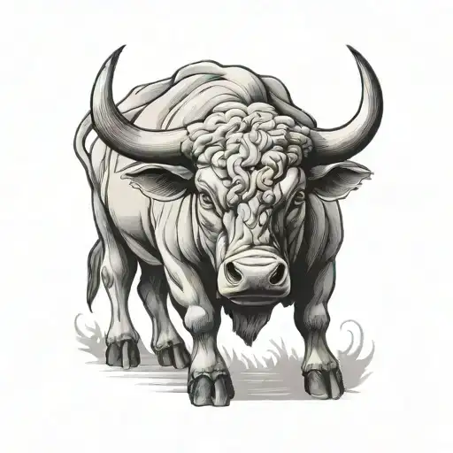 Stoic Bull Standing Proud