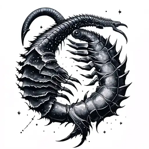 Aquarius Capricorn Scorpio Constellation Intertwined