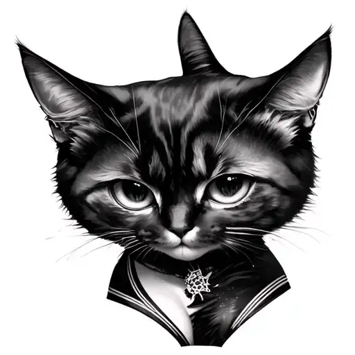 Goth Cat Girl Swimsuit