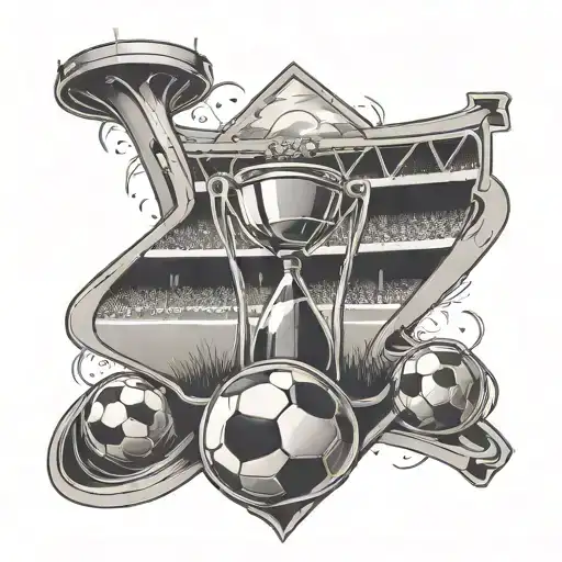 Soccer Field In The Shape Of An Hour Glass Filled