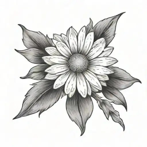 The Latin Phrase Alis Volat Propriis With A Small Daisy Flower