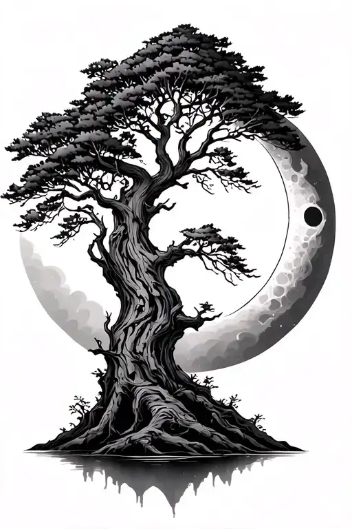 Tree And Moon