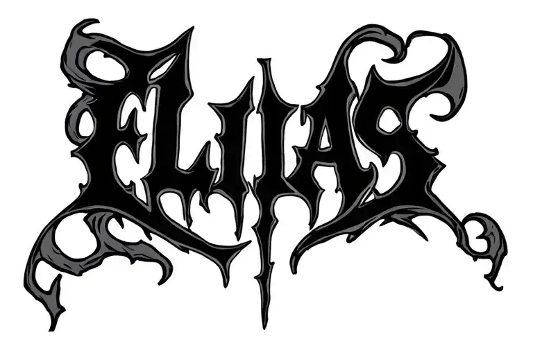 Elias In Death Metal Band Name Font