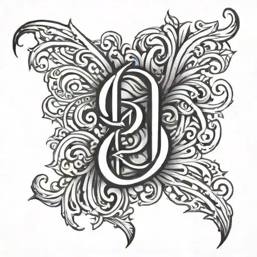 D And F Initials Intertwined