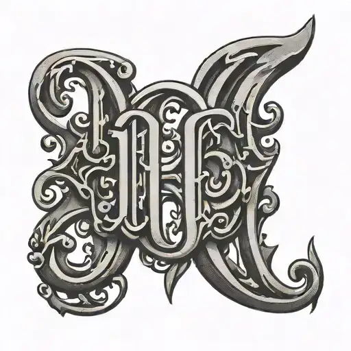 Old English Font The Letters