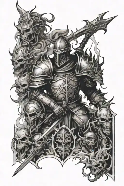 Knight Surrounded By Demons