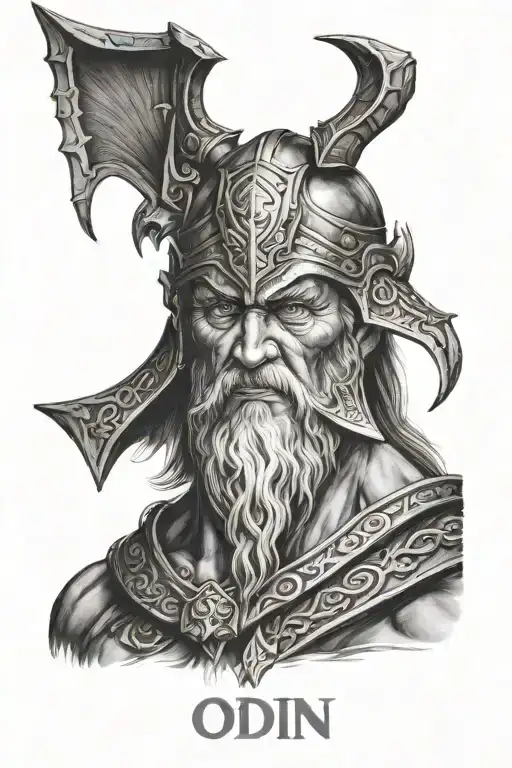 Odin God Of War Portrait