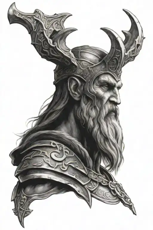 Odin God Of War Portrait