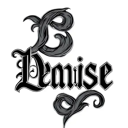 Denisse Name In Gangster Letters