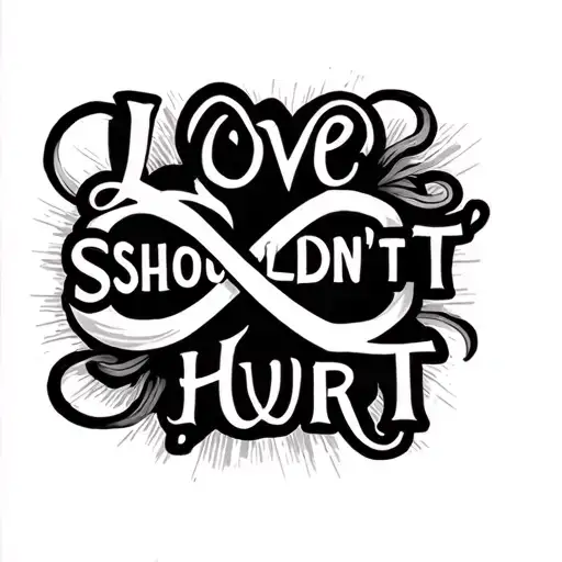 The Infinity Symbol With The Words Love Shouldn't Hurt