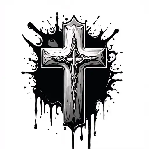 Blood Christian Cross