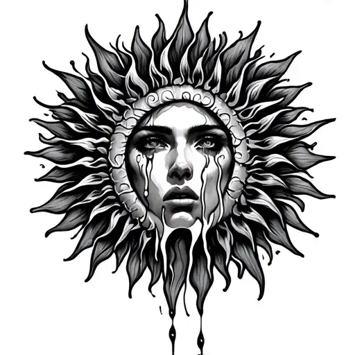 Sun Crying Tears
