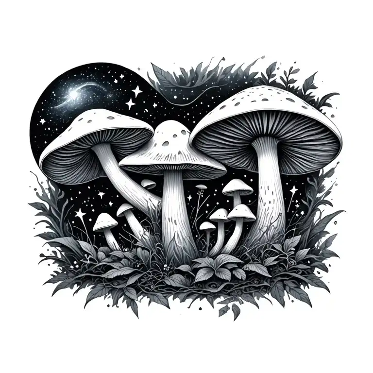 Galaxy Of Stars And Mushrooms