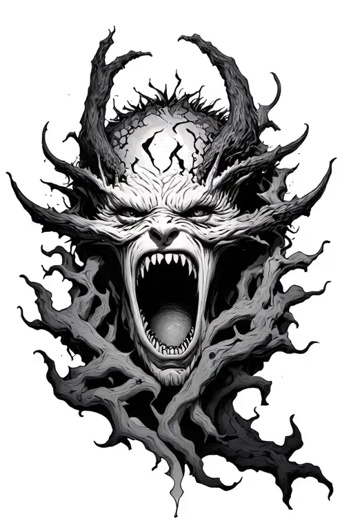 Torn Skin Opening Demons Inside