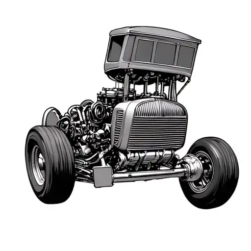 Block V8 Engine Oldschool
