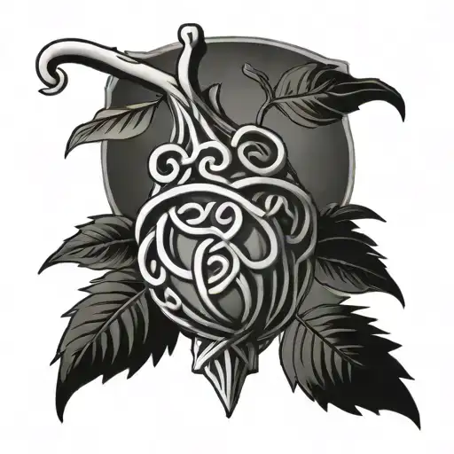 Celtic Acorn With J16 On It