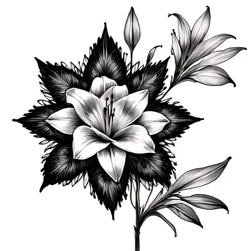 Stargazer Lillie's And Mandala Design Incorporating