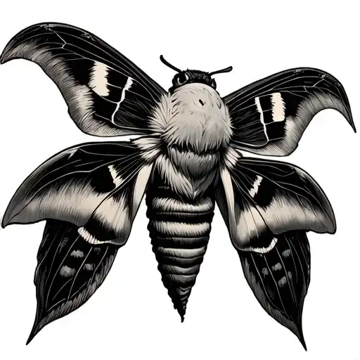 Deaths Head Hawk Moth