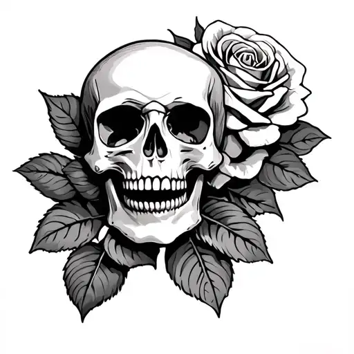 Skull And Rose